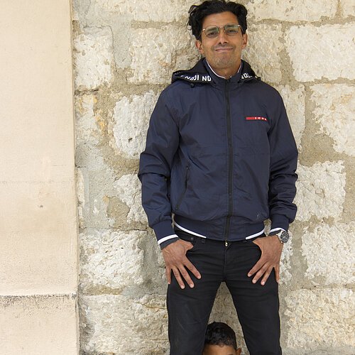 Vater und Sohn zusammen Fotografiert
