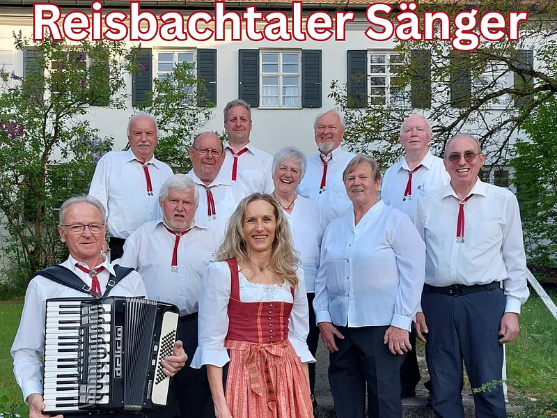 Gruppenbild der Mitglieder (Männger + Frauen) der Reisbachtaler Sänger