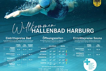 Übersicht über die Preise und die Öffnungszeiten des Hallenbads und der Sauna