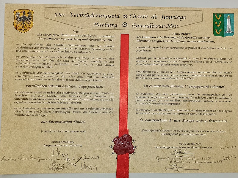 Verbrüderungseid Städtepartnerschaft