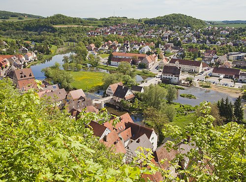 Blick auf Harburg